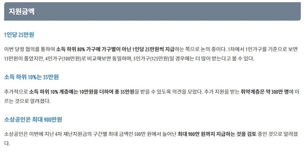 남양주 호평동평내동 5차재난지원금사용처