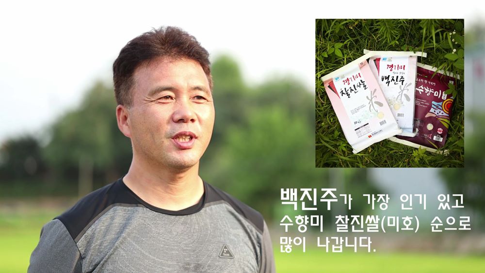 가장 인기있는 쌀은 백진주쌀이다.